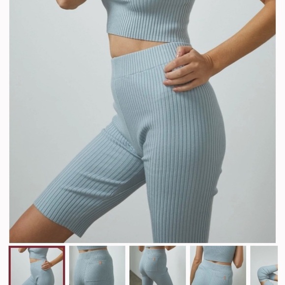 NWOT LUNYA Cozy Cotton Silk Ribbed Bike Short and Tank Top - Picture 6 of 14